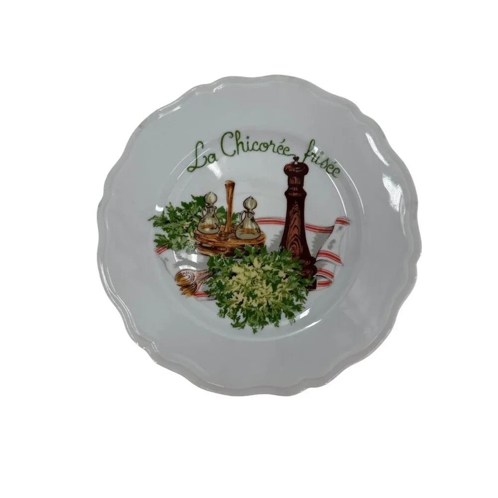 Vintage Merry Haute Limoges Porcelaine‎ French Salad Plate Set Of 6 G. Louviere